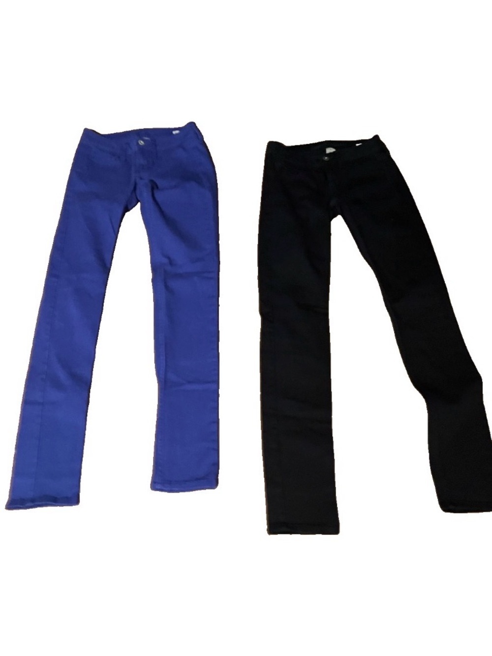 Set Lot 2 Pair Arizona Denim Jeans Women's Sz 0 Super Skinny Black Blue